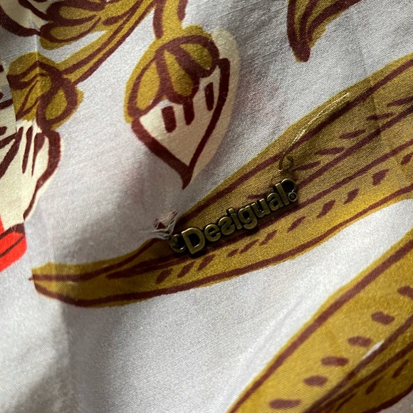 Desigual Mixed Print Button Up Top - Picture 8 of 9